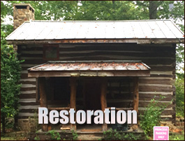 Historic Log Cabin Restoration  Nunez, Georgia